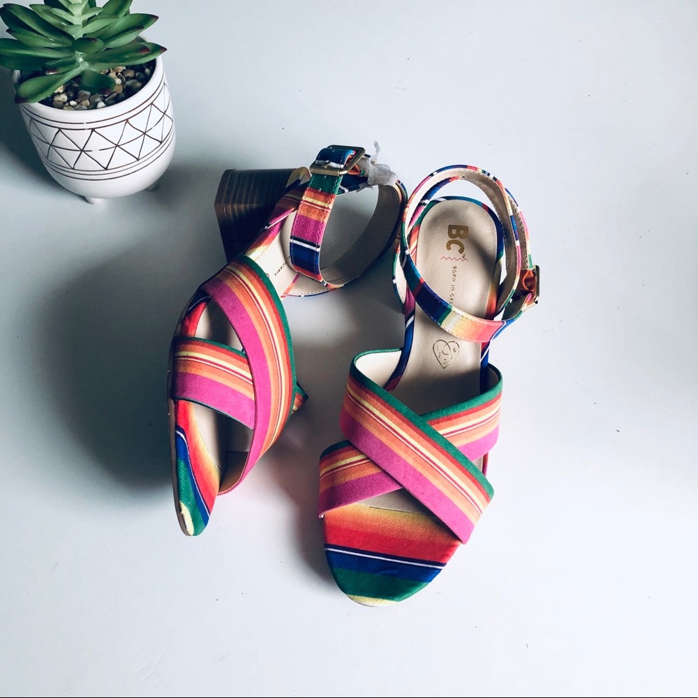 BC Born in California Tribal Stripe Sandals